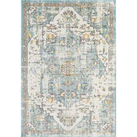 LBAIET Lbaiet MT303B57 5 x 7 ft. Matira Collection Power Loom Machine Made Chloe Blue Oriental Rectangle Rug MT303B57